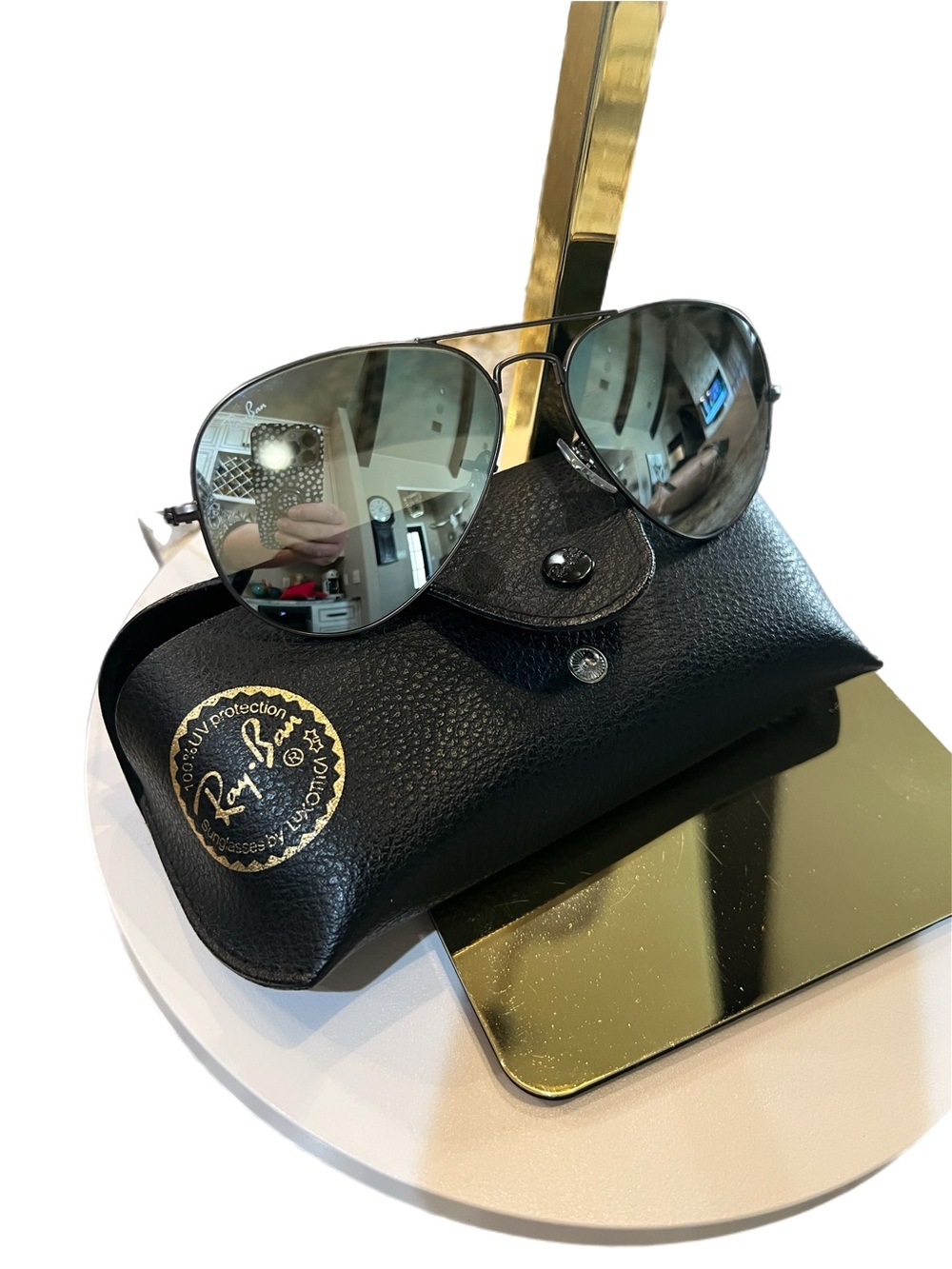 Ray-Ban Aviator Mirrored Limited Edition Sunglasses in Gunmetal with Black Case!